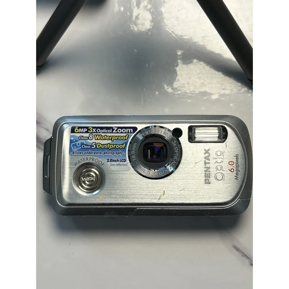 Pentax Optio WPi 6.0MP Waterproof Compact Digital Camera Silver Untested